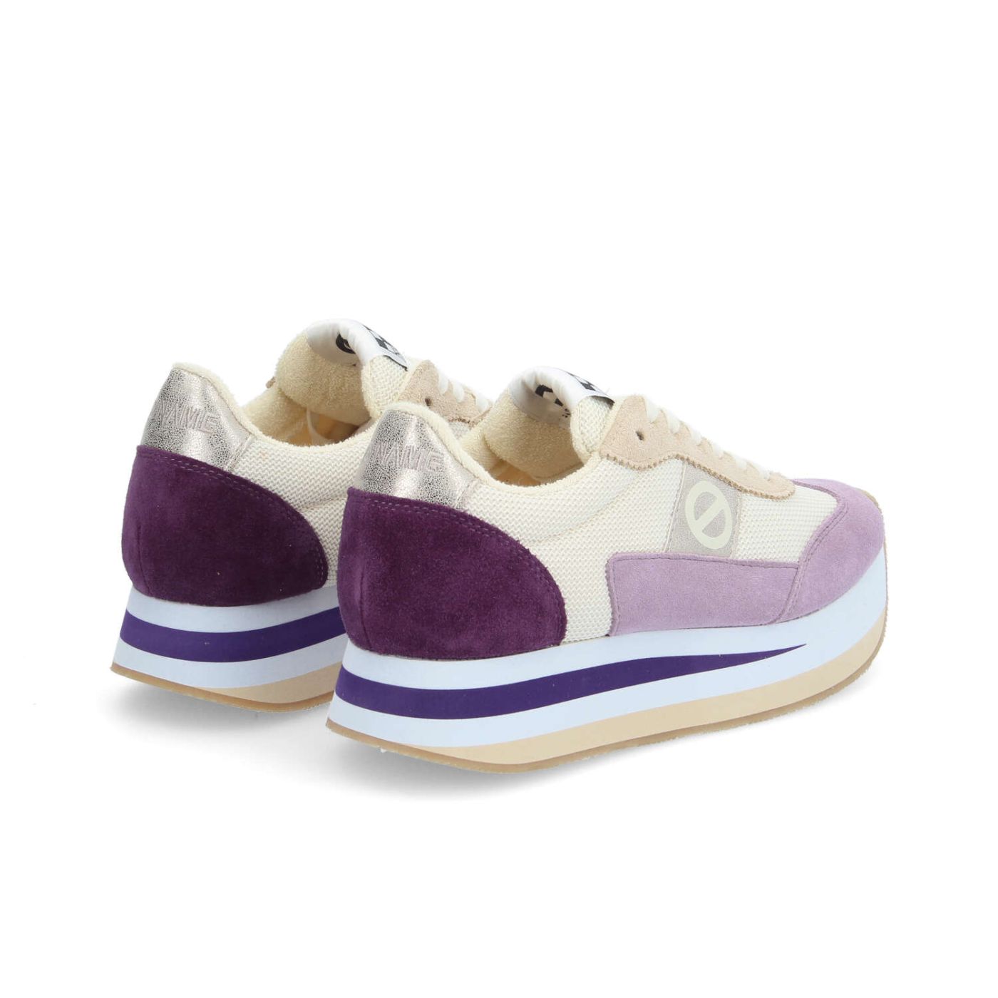 FLEX M JOGGER W - SUEDE/SDE/KNIT - LILAS/BEIGE/BLANC CASSE